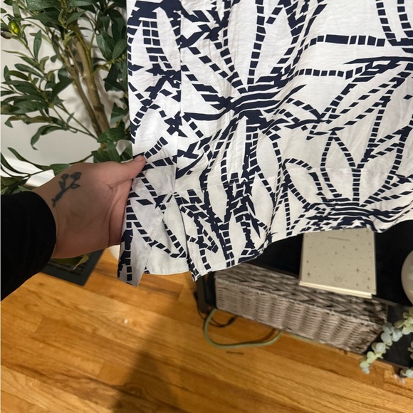 Lior Paris Elegant navy blue and White Patterned Mini Dress size small - Picture 8 of 11